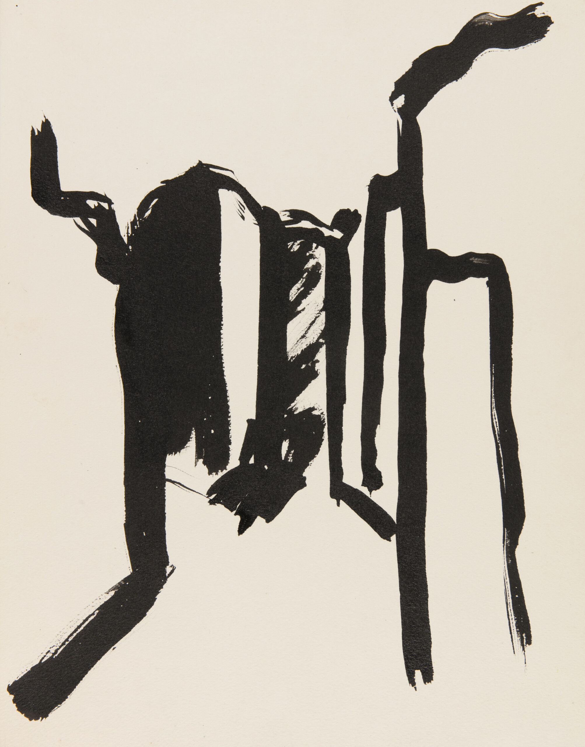 Abstract drawing, black ink on paper